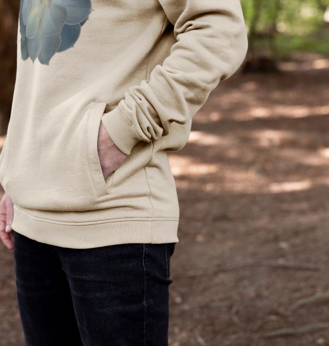 Unisex green ombré succulent hoodie.