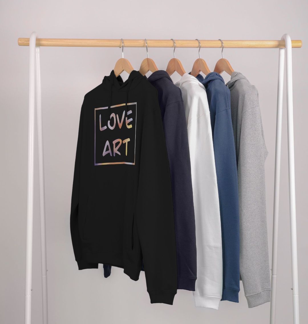 Unisex love art hoodie.