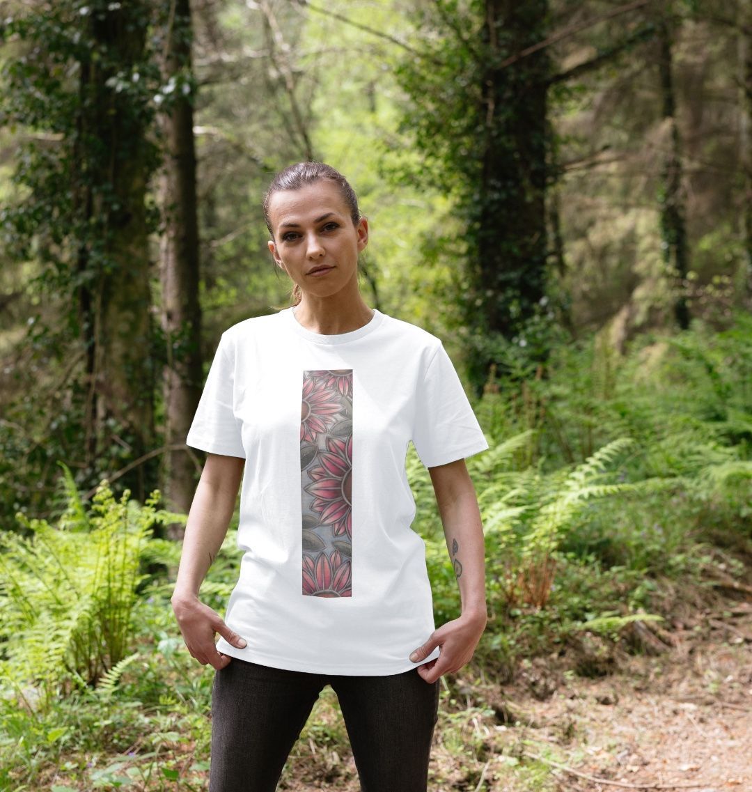 Unisex Stain glass sunflowers T-shirt.