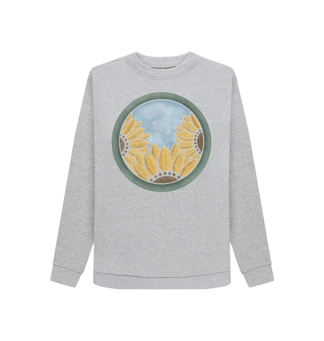 Light Heather Printed Sweater Front