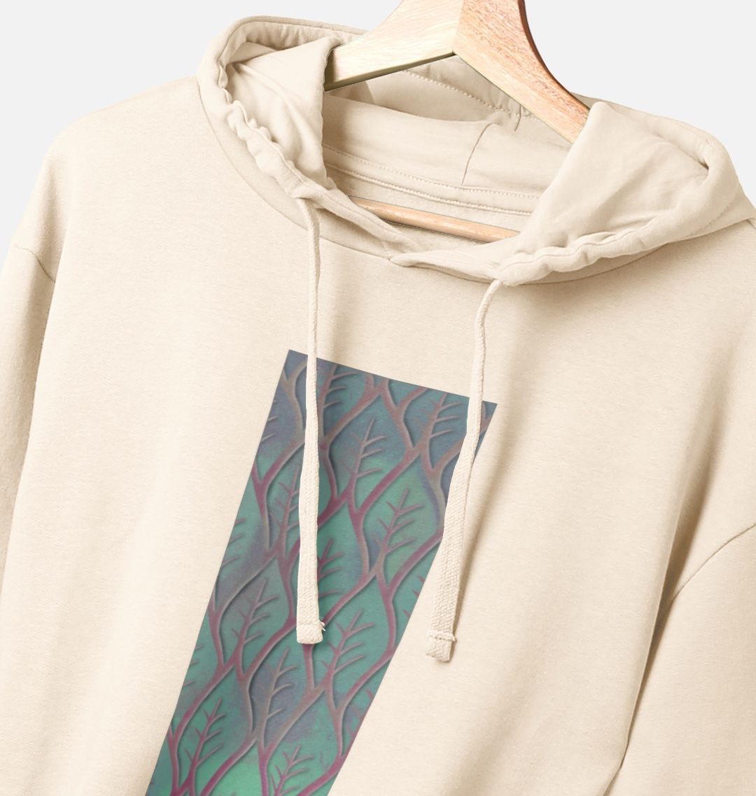 Unisex cosmic leaves hoodie.