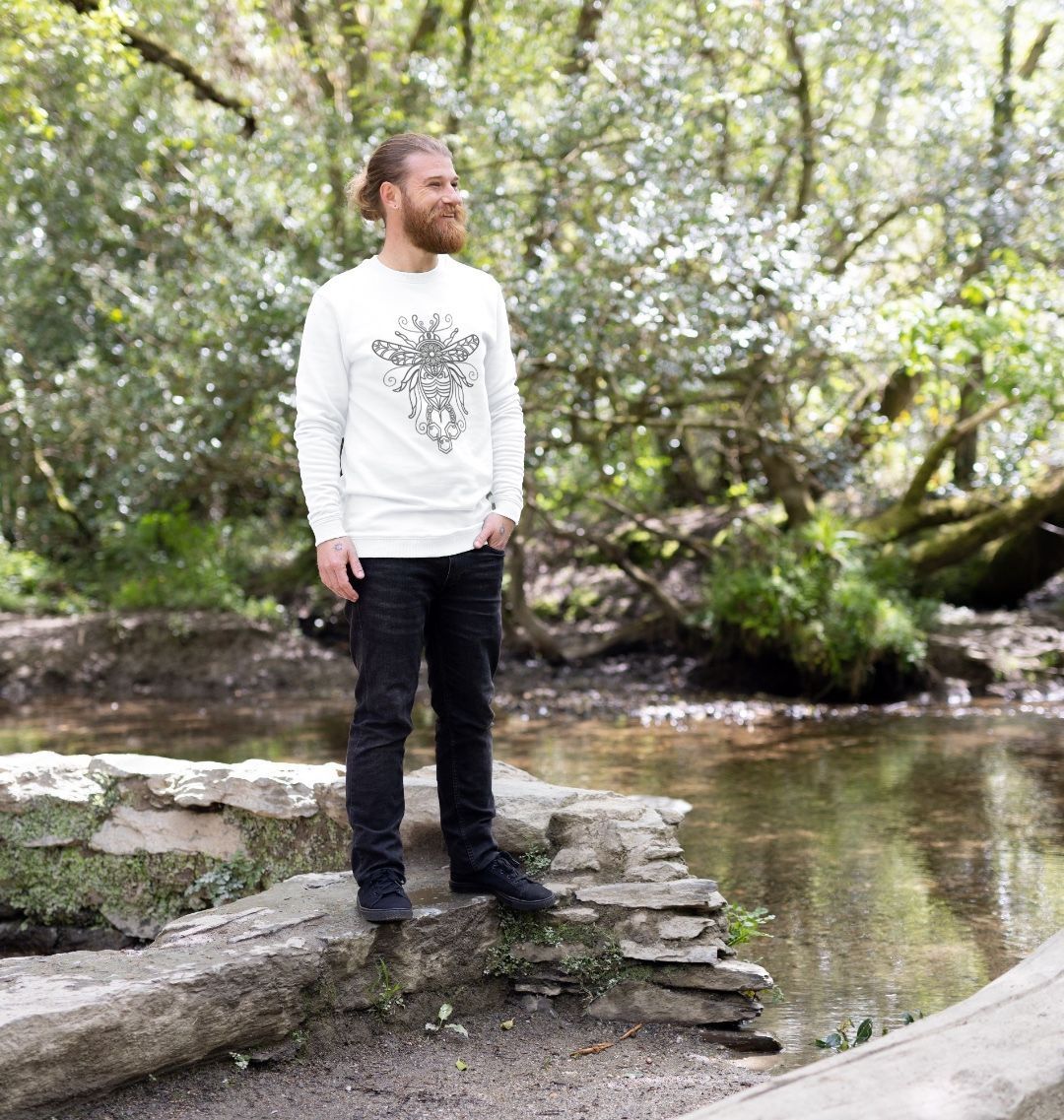 Unisex black lined gilded bumblebee sweatshirt.