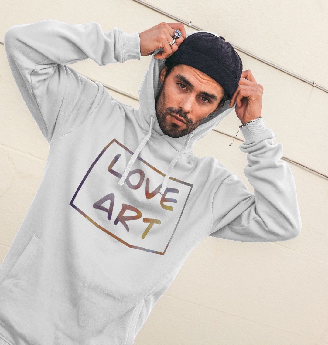 Unisex love art hoodie.