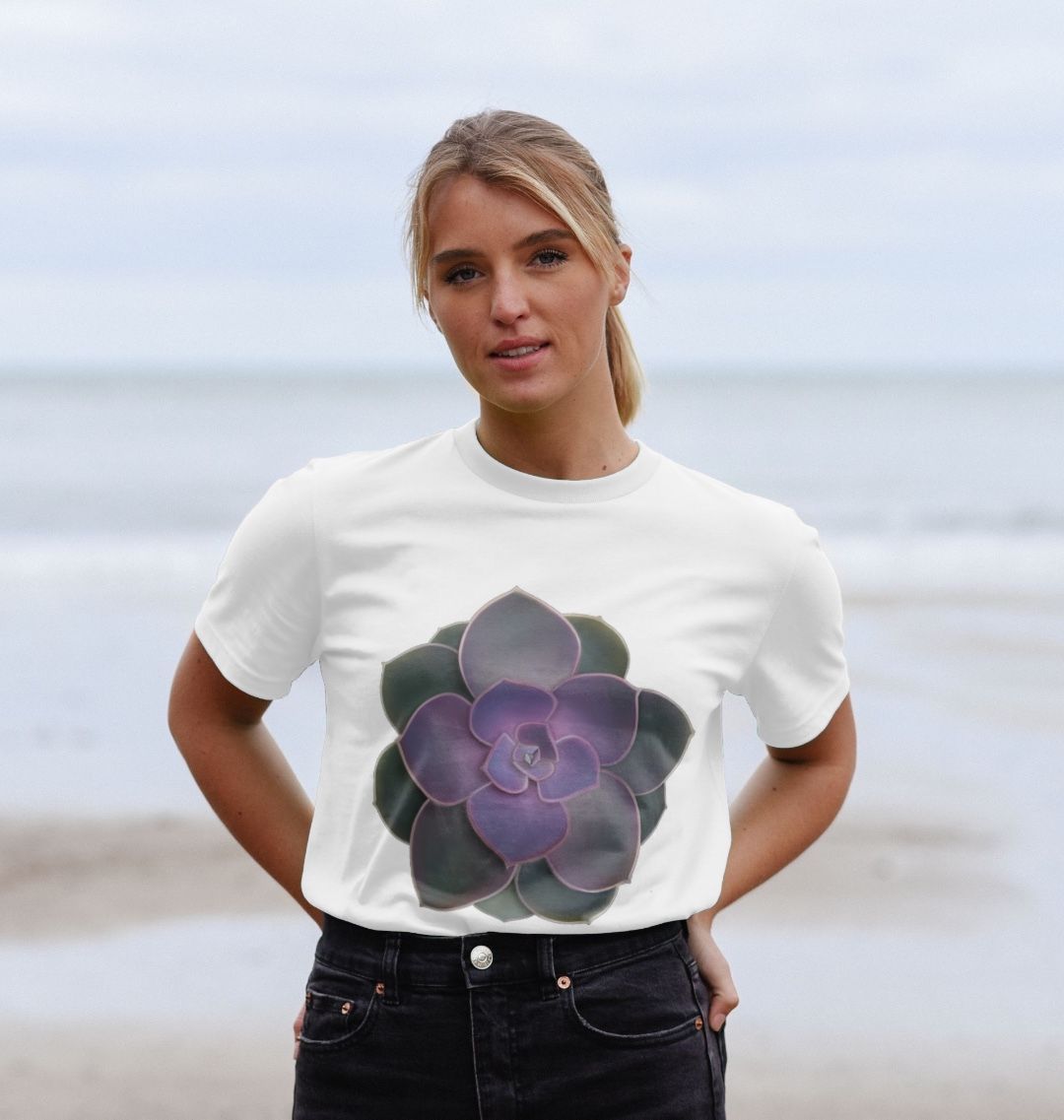 Purple ombre succulent unisex T-shirt.