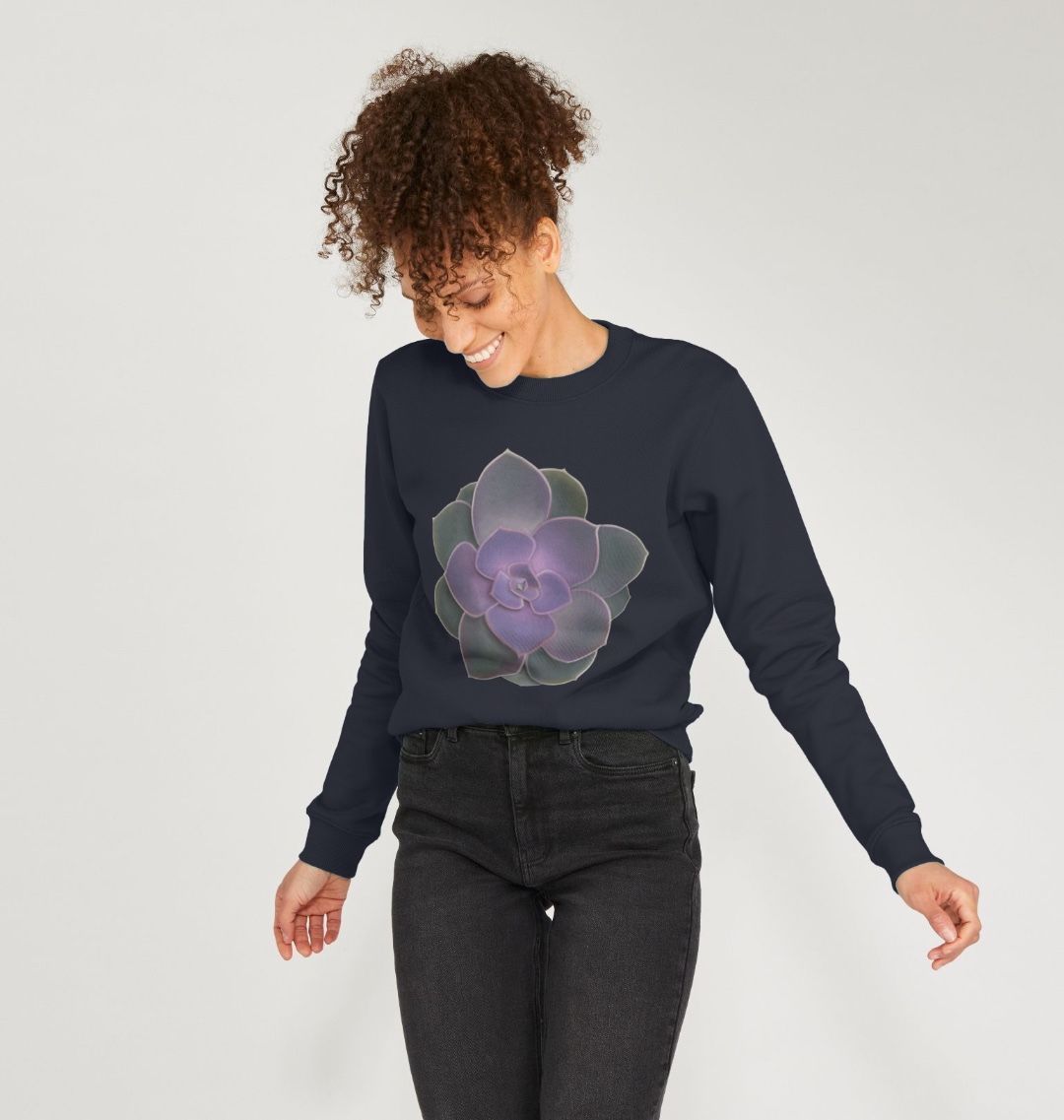 Purple to green ombré women’s sweatshirt.