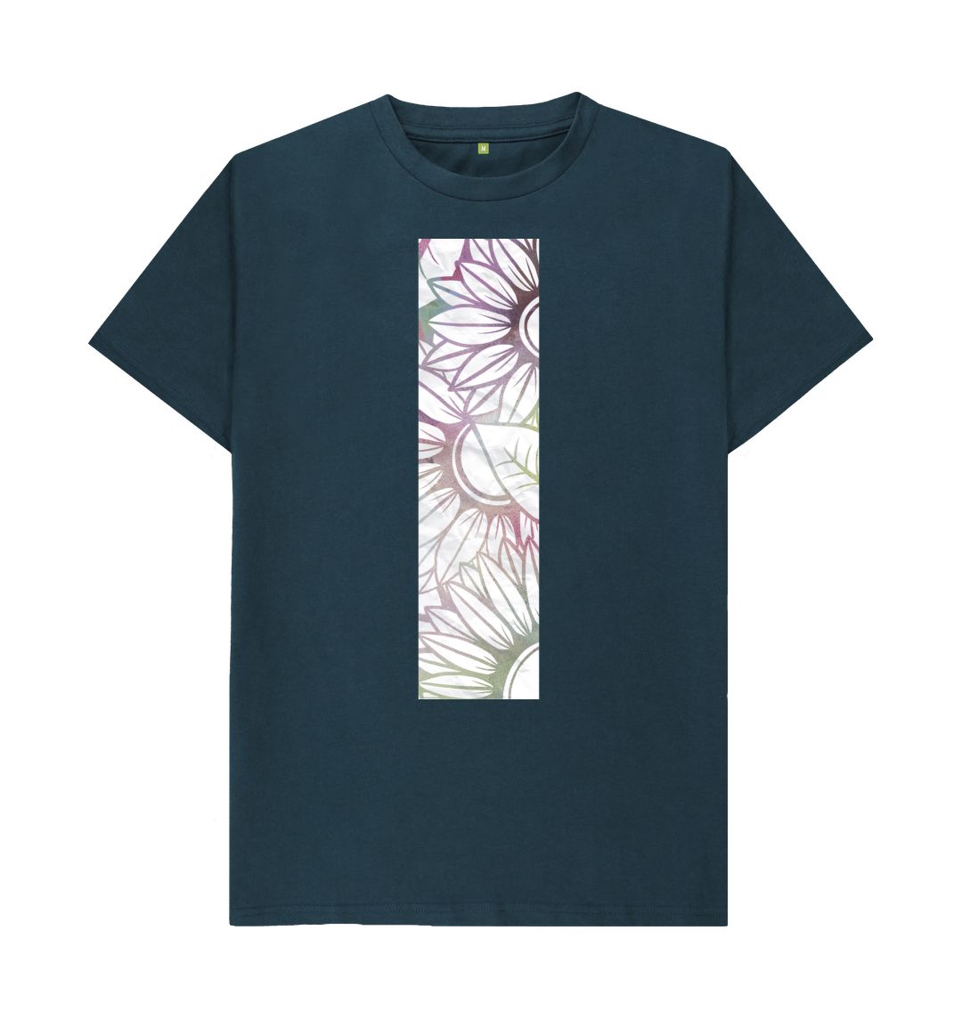 Denim Blue Unisex Pastel background spray paint T-shirt.