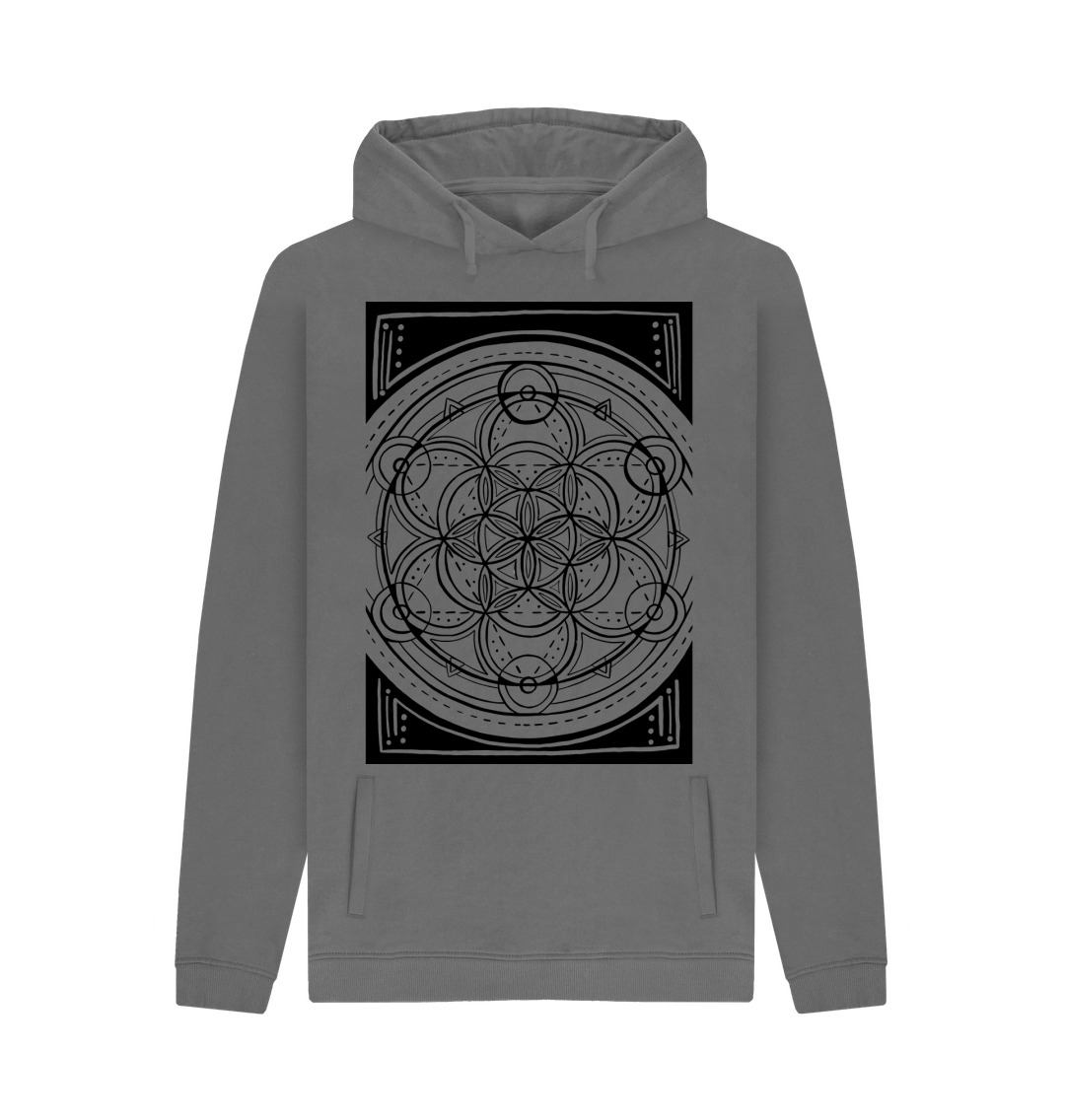 Slate Grey Printed Hoody Front