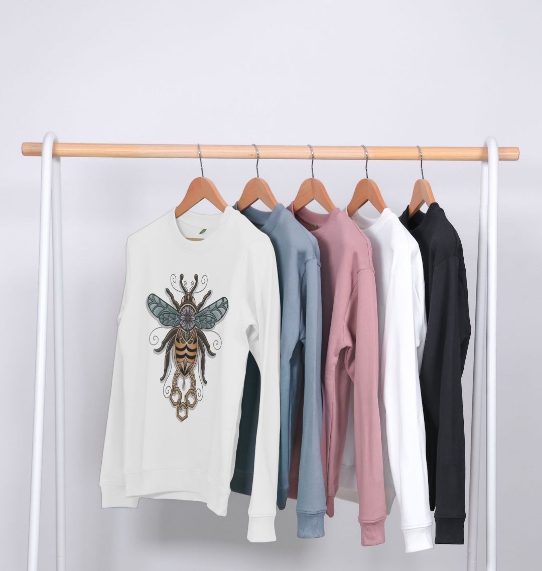 Gilded bumblebee women’s crew neck sweatshirt.