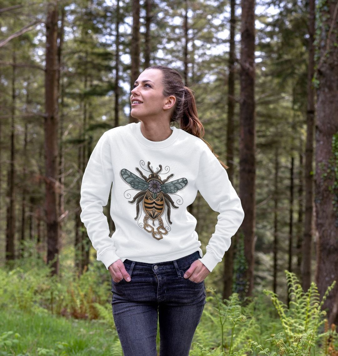 Gilded bumblebee women’s crew neck sweatshirt.