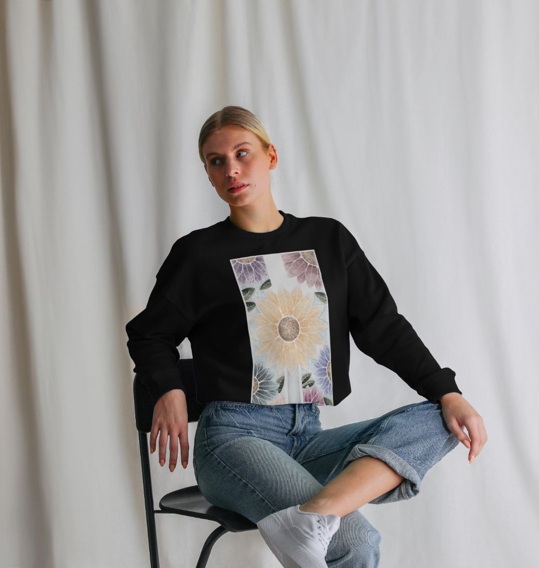 Women’s Sunflower banner oversized sweatshirt.