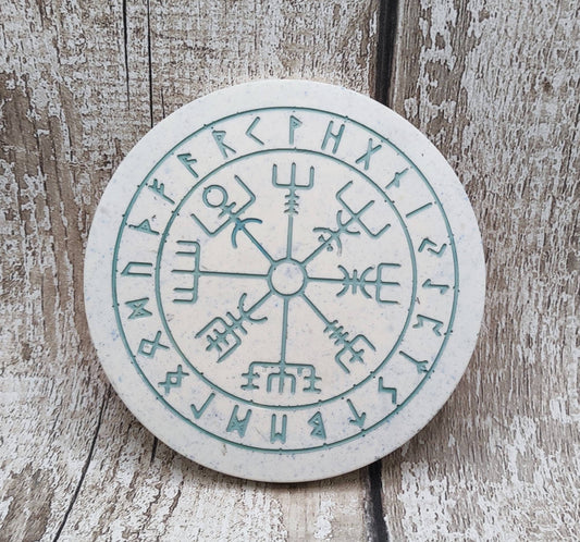 Jesmonite compass rune divination board.