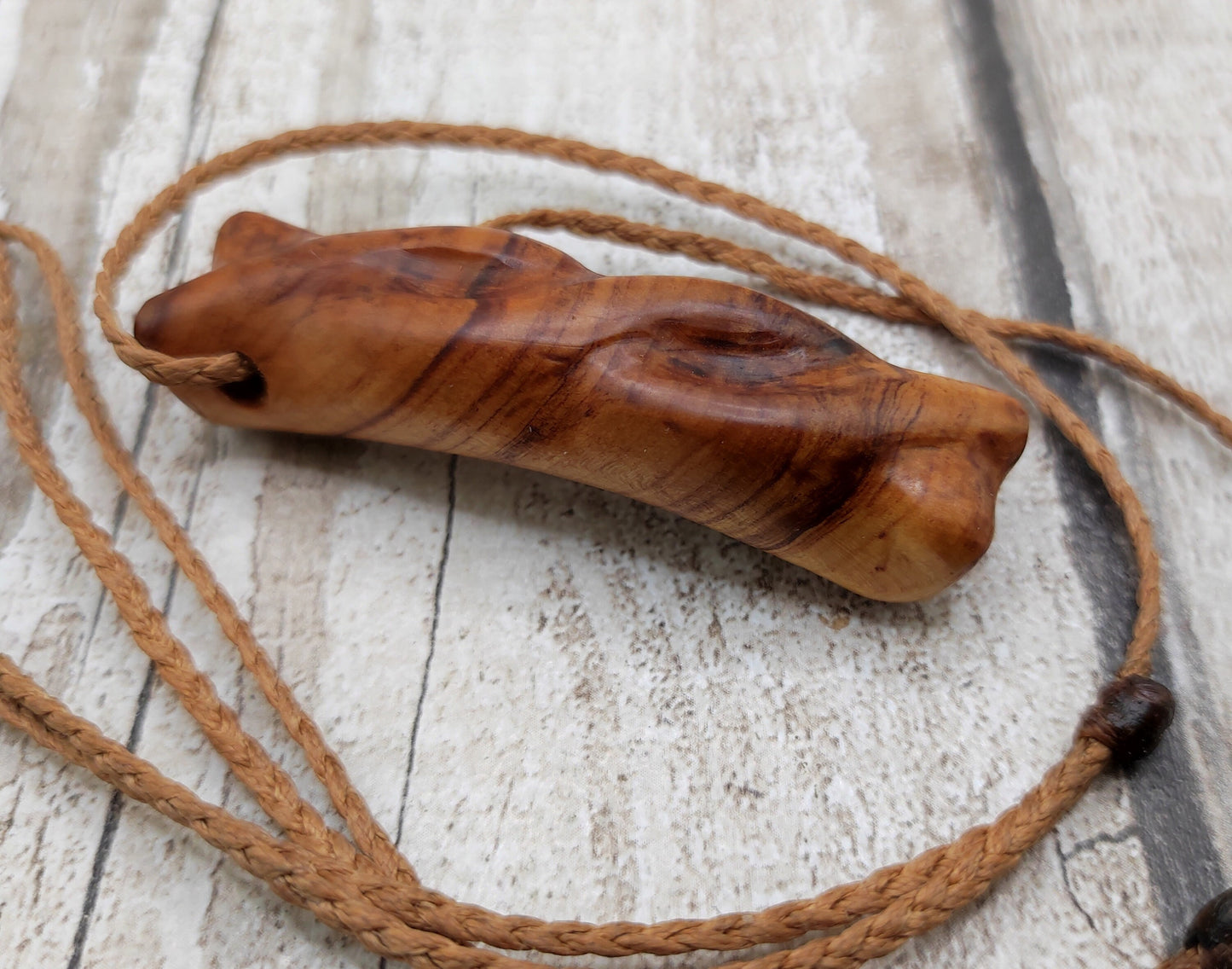 New Zealand Rimu wood braid pendant