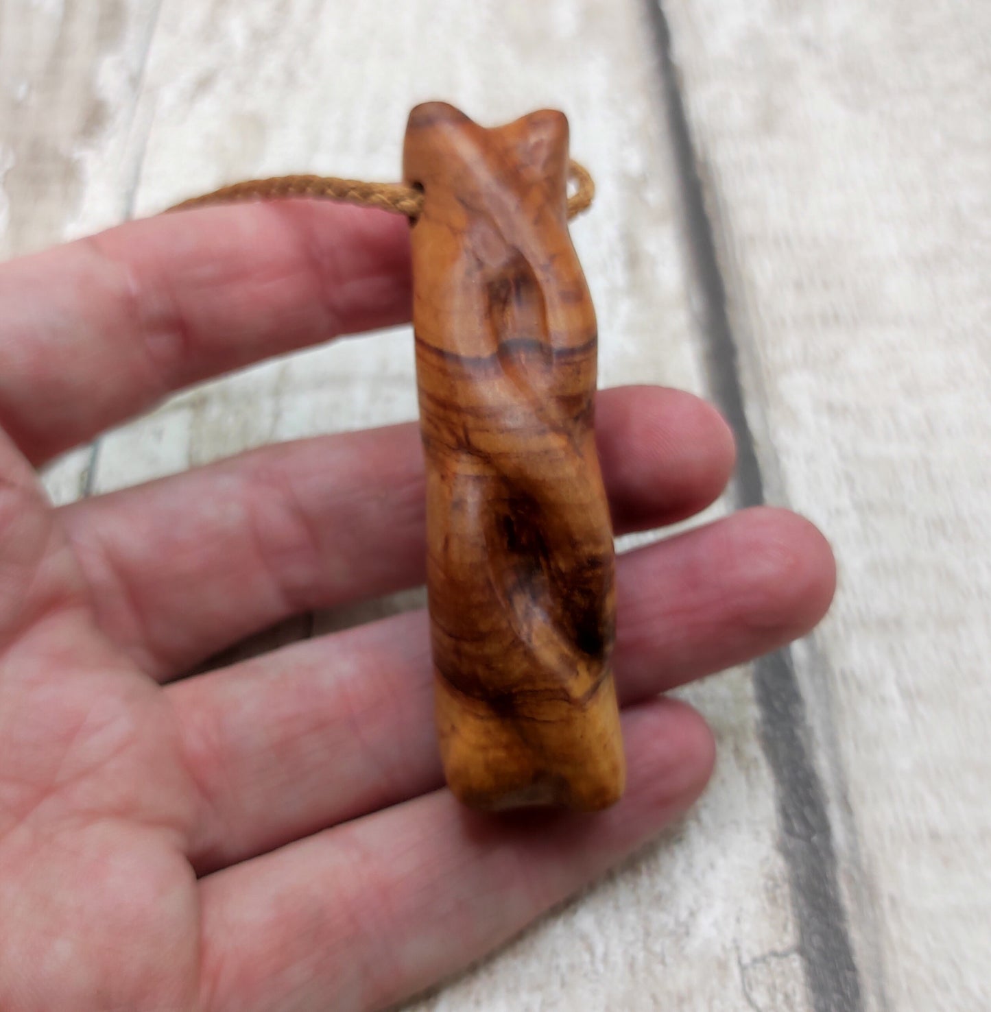 New Zealand Rimu wood braid pendant