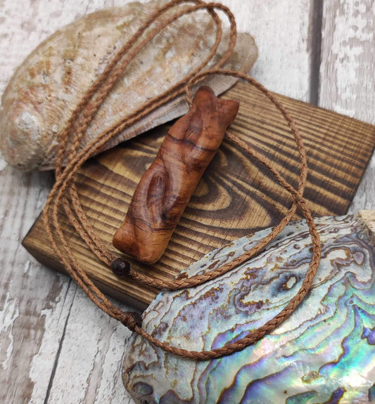 New Zealand Rimu wood braid pendant