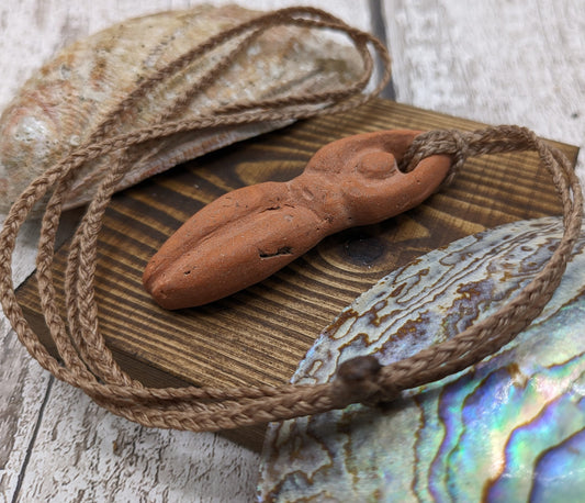 Upcycled Terracotta Goddess Pendant