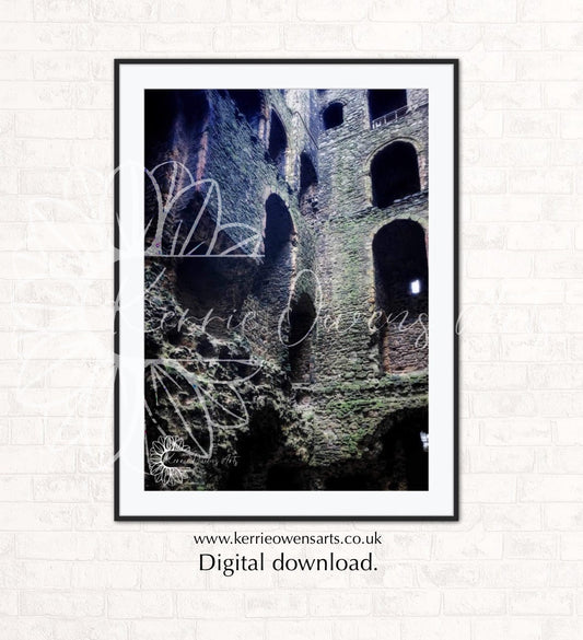 Rochester castle colour photograph print, digital download.